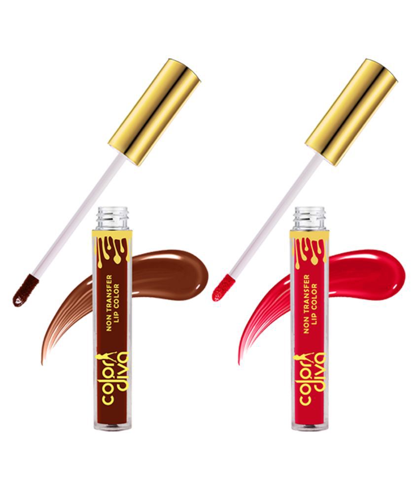     			Color Diva Non Transfer Matte Liquid Lipstick LL501-104-106 Multi 6 mL