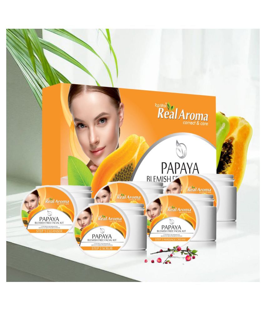 TOP MAX REAL AROMA PAPAYA FACIAL KIT (5 in 1) Facial Kit 700 g Buy TOP