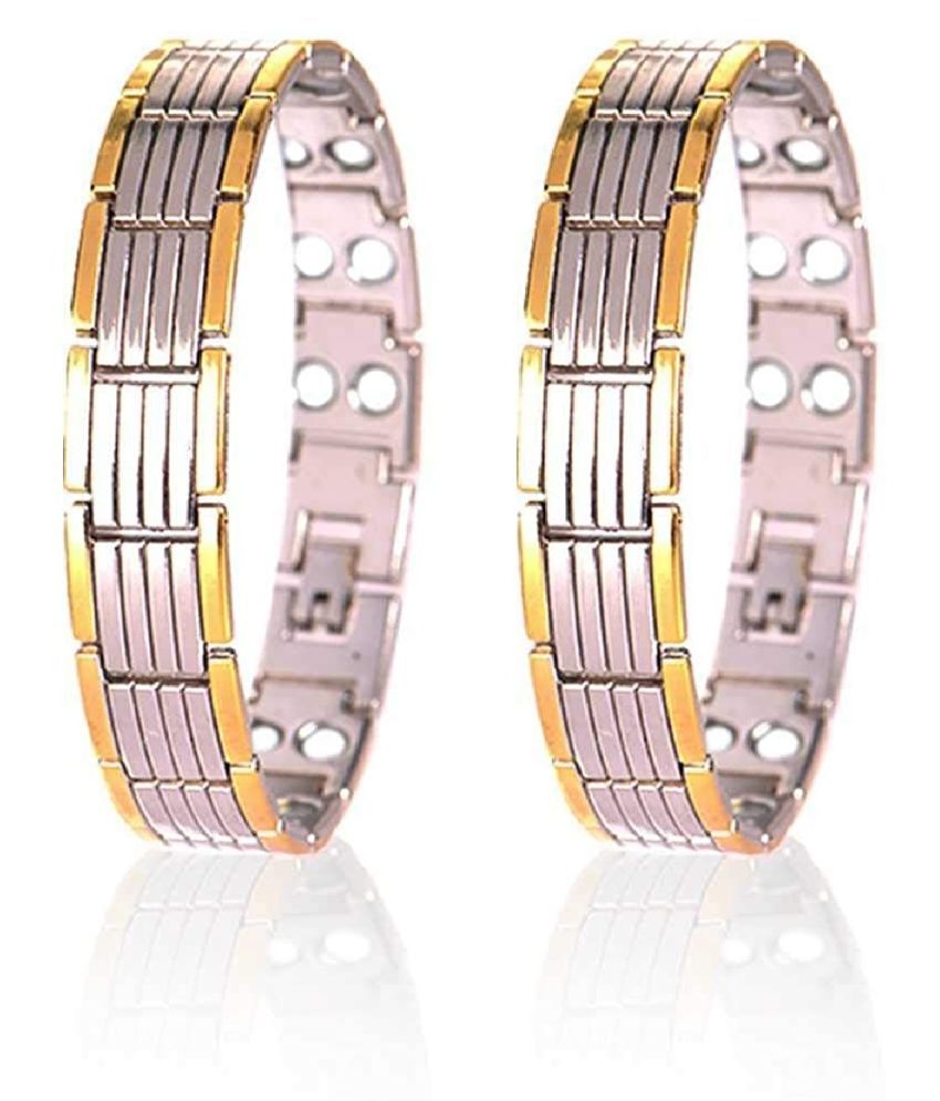 UnV Bracelet Gold / Silver Pack Of 2 Helps in increasing the