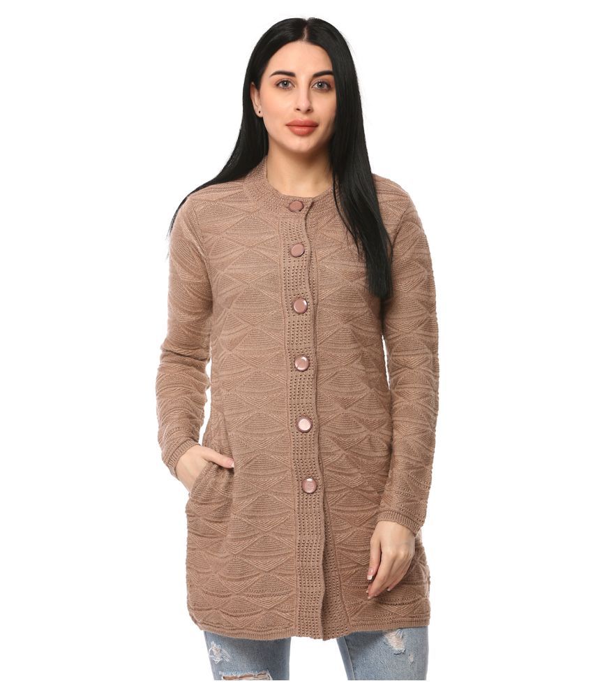 Buy Glamaze Acrylic Brown Buttoned Cardigans Online at Best Prices in ...