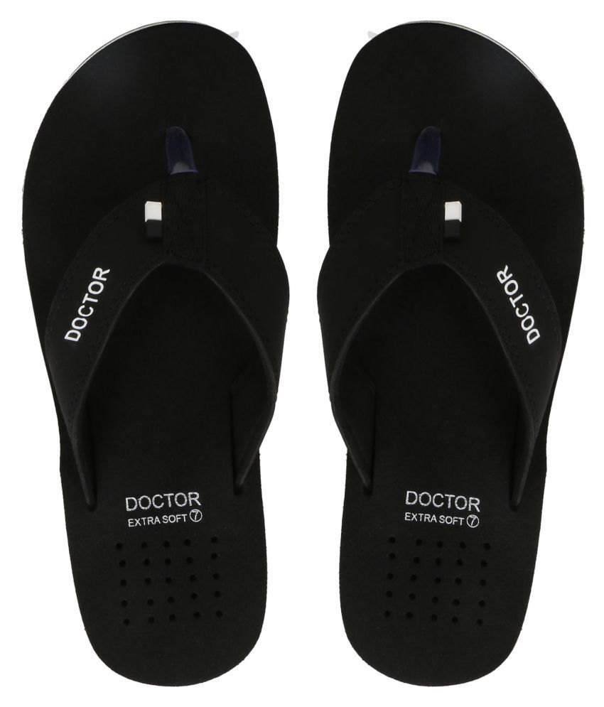     			DOCTOR EXTRA SOFT - Black  Rubber Daily Slipper