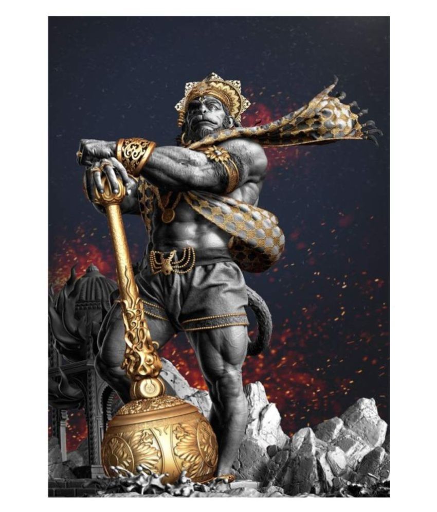 surmul Hanuman Wall Sticker for Pooja Room,Living Room Religious