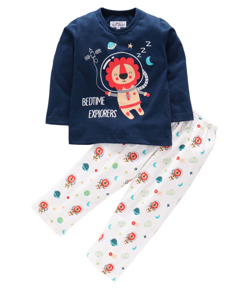 Nite Flite  Boys Bedtime Explorer Print Pajama Set