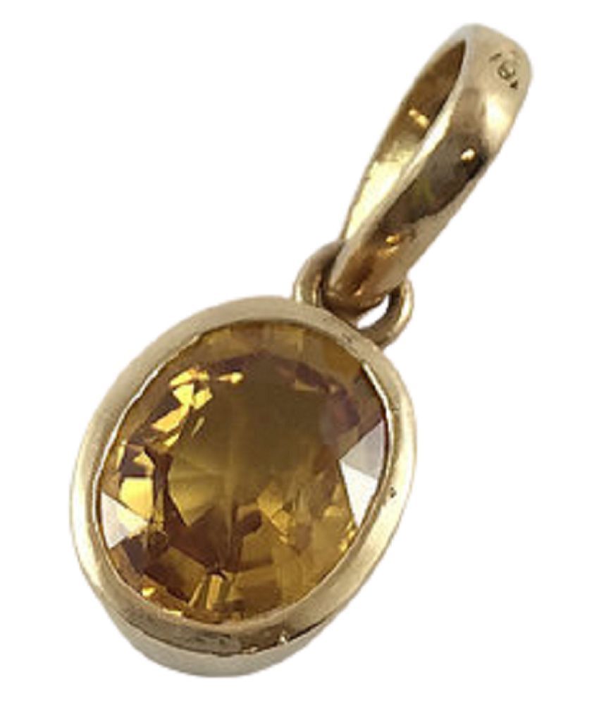 Gold Plated Yellow Sapphire (Pukhraj 