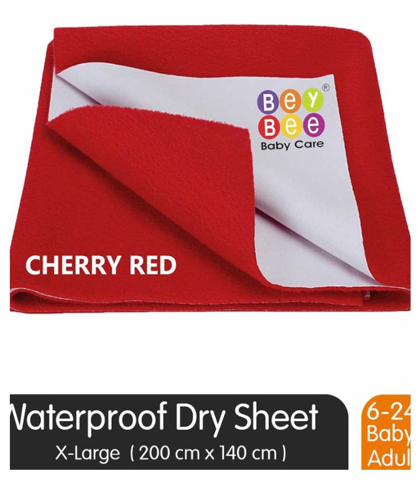     			BeyBee Bed Protector Sheet (X-Large (200cm X 140cm), Red)