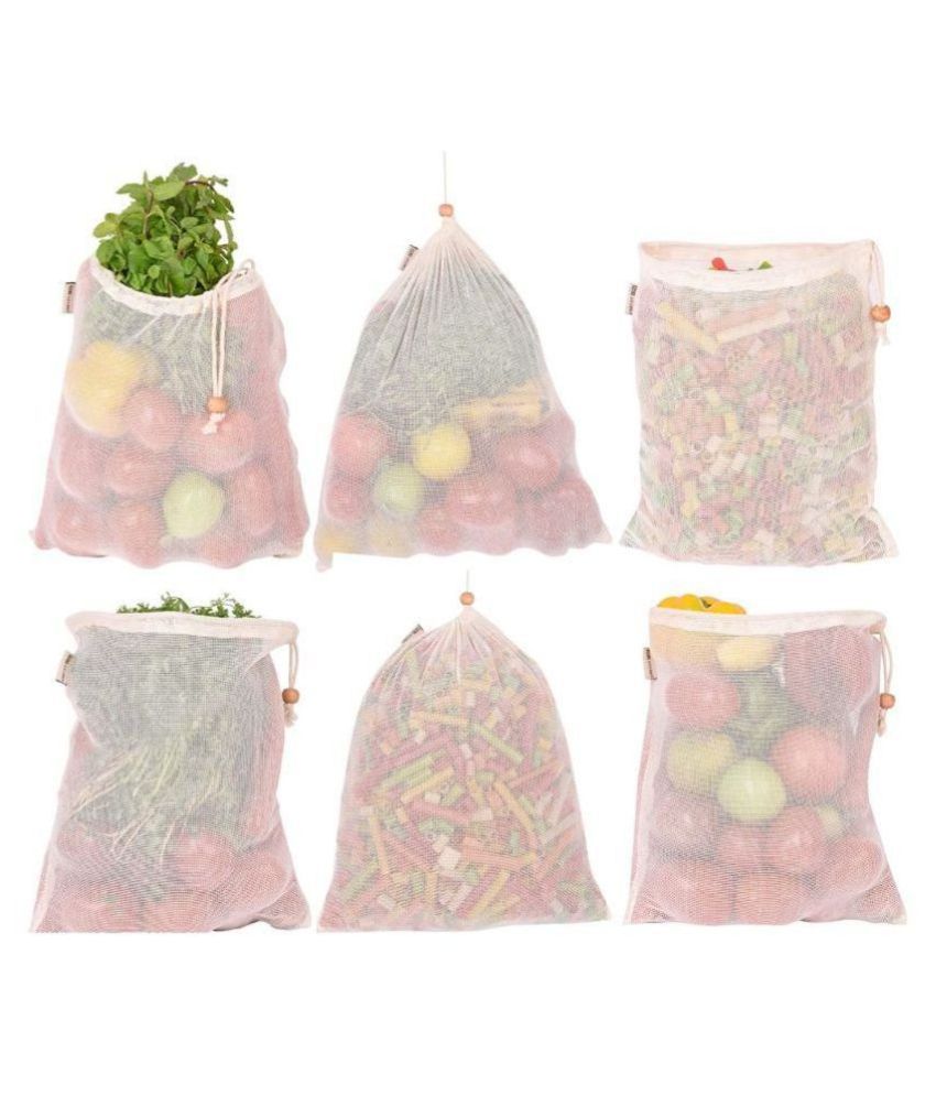 cotton bags for storing vegetables in fridge