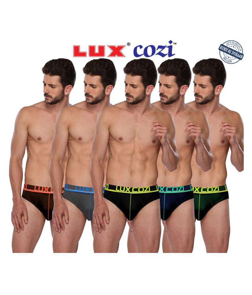     			Lux Cozi Glo Multi Brief Pack of 5