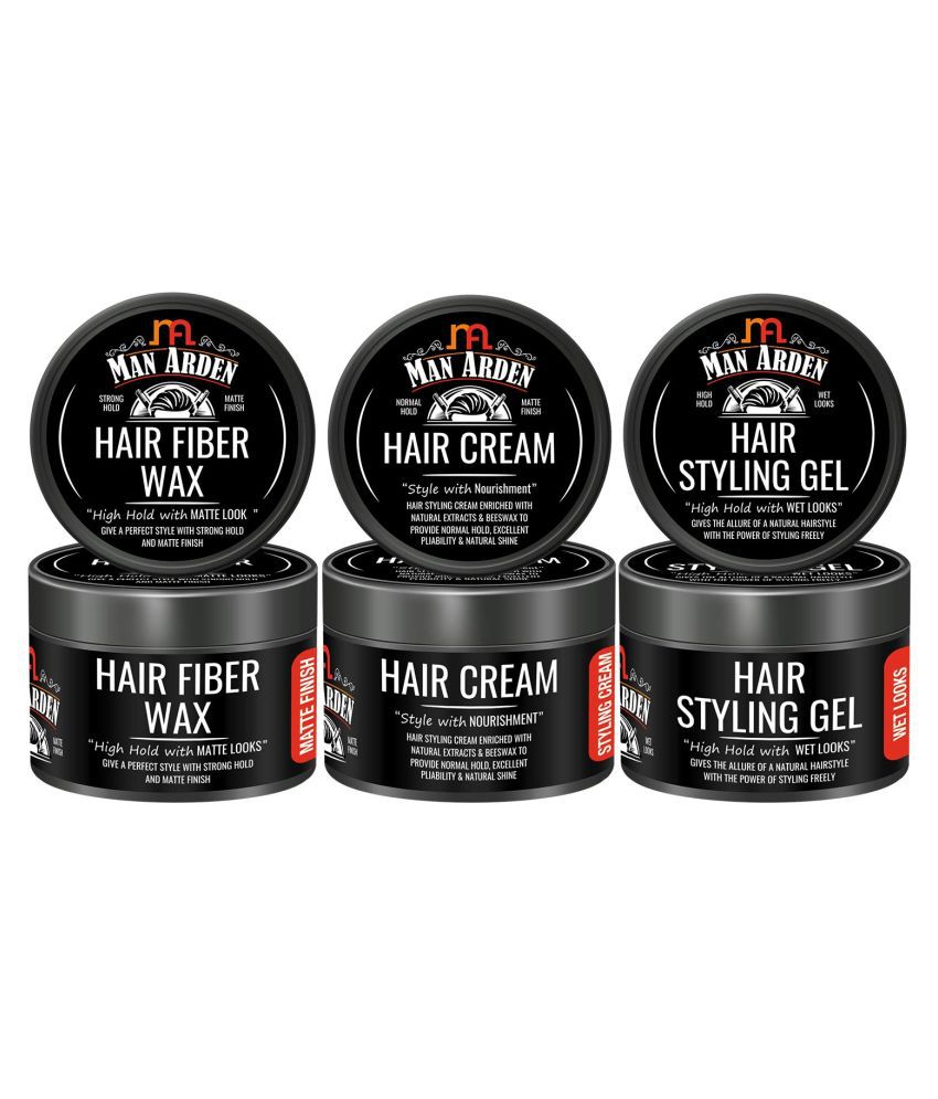 Man Arden Hair Styling Combo | Hair Fiber wax + Hair Cream + Hair Styling  Gel (50g Each): Buy Man Arden Hair Styling Combo | Hair Fiber wax + Hair  Cream +
