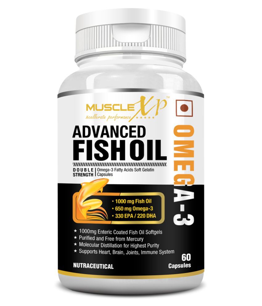     			MuscleXP Advanced Fish Oil Double Strength Omega-3 650mg (330/220) 60 Capsules