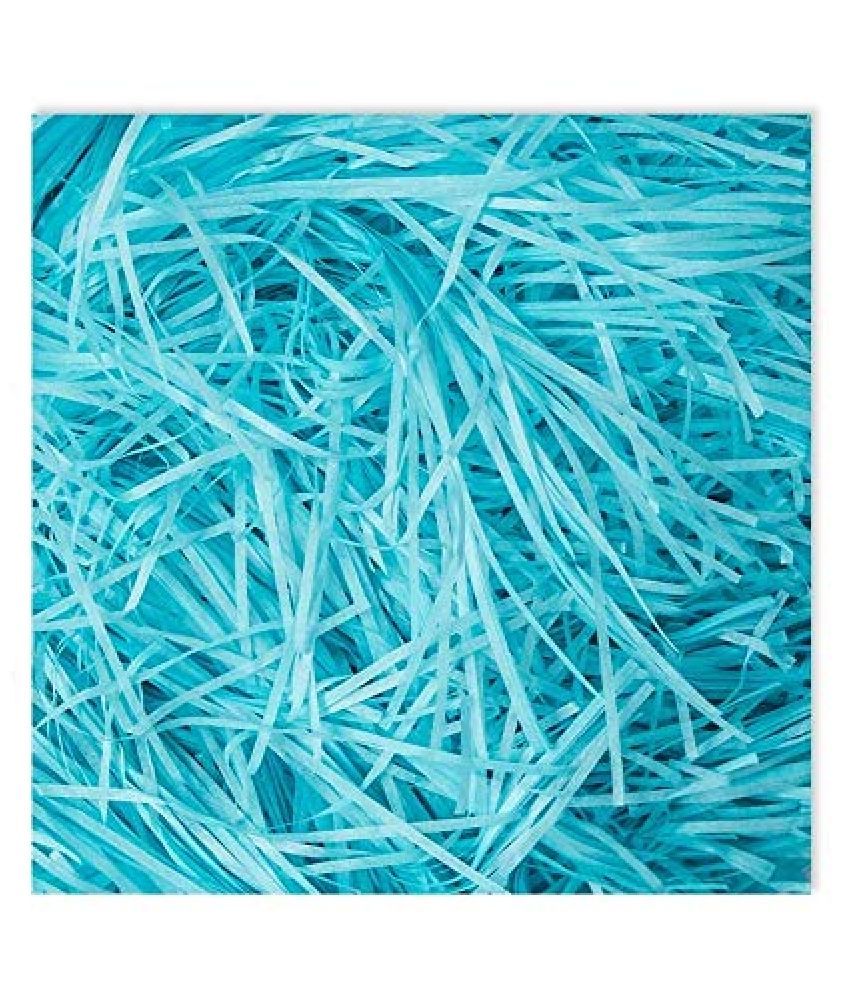     			Vardhman Gift Paper Shreds Easter Grass Paper for Packing and Gift Party Crafts Accessories Decorations Color Turquoise Blue (Ferozi)