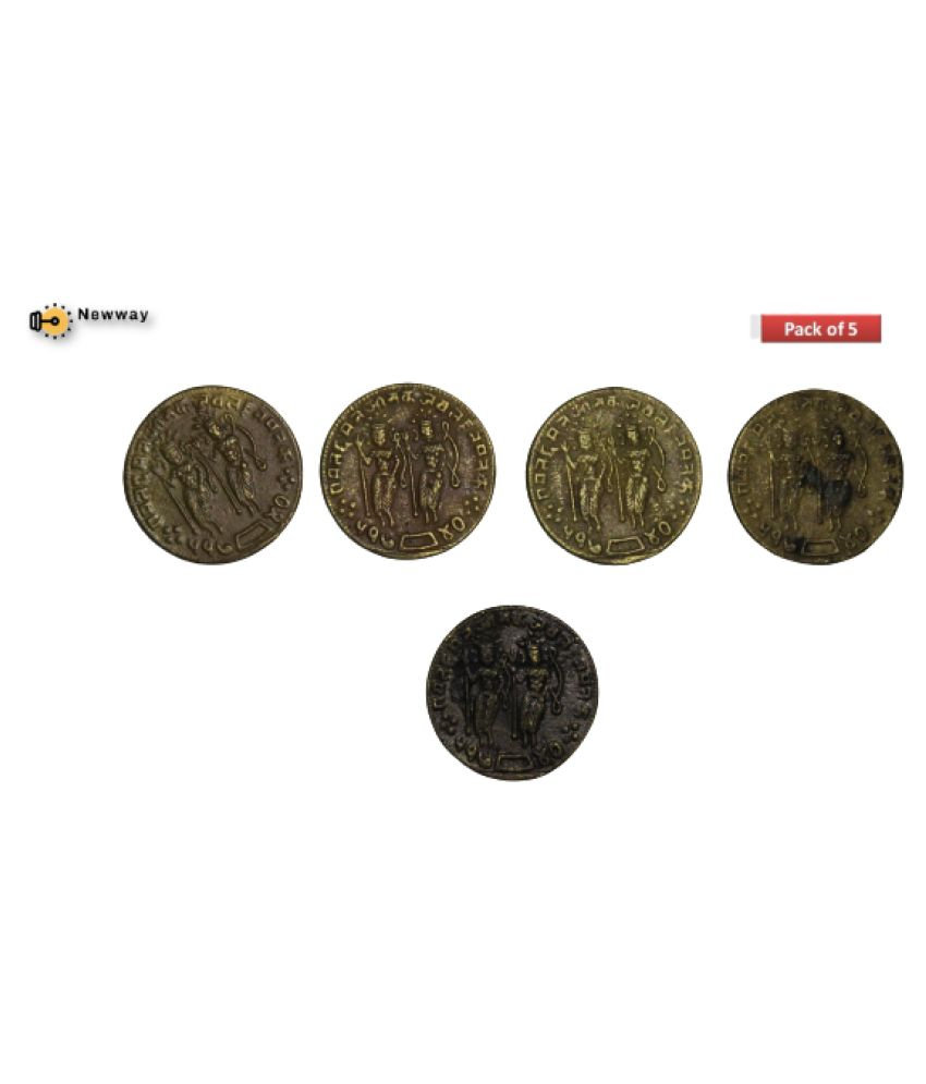     			{Pack of 5 Coins} Ramdarbar Temple Ramatanka Extremely Rare Coins