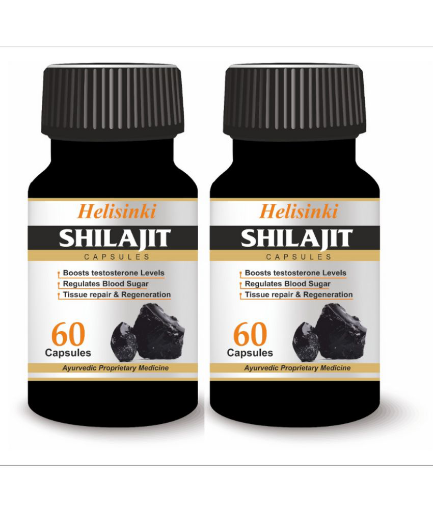 Helisinki Pure Shilajit Capsules Boost your Stamina 500 mg Minerals Capsule Pack of 2