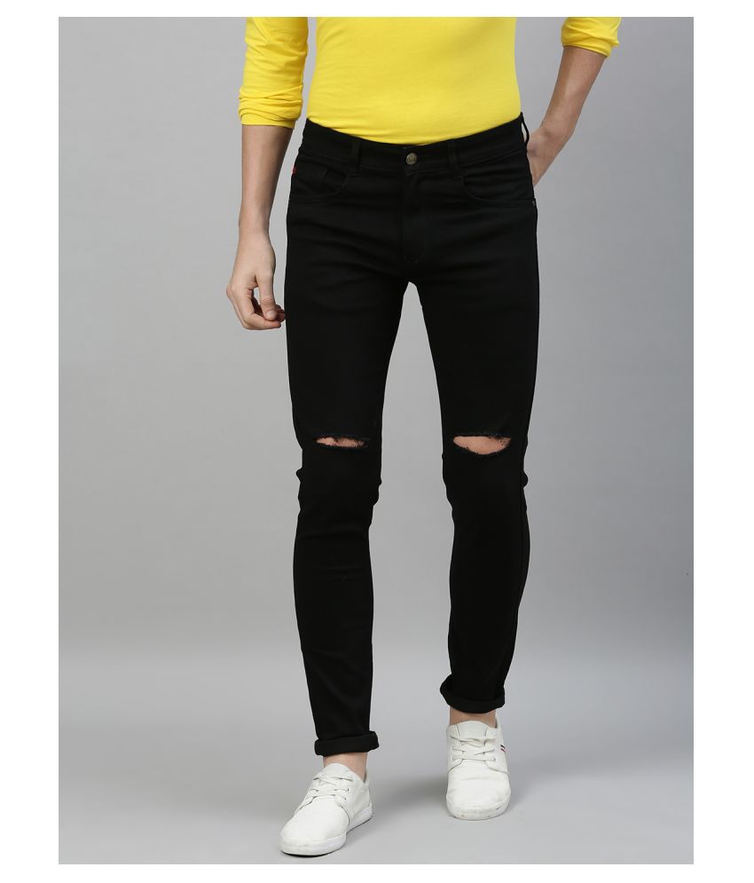     			Urbano Fashion Black Slim Jeans