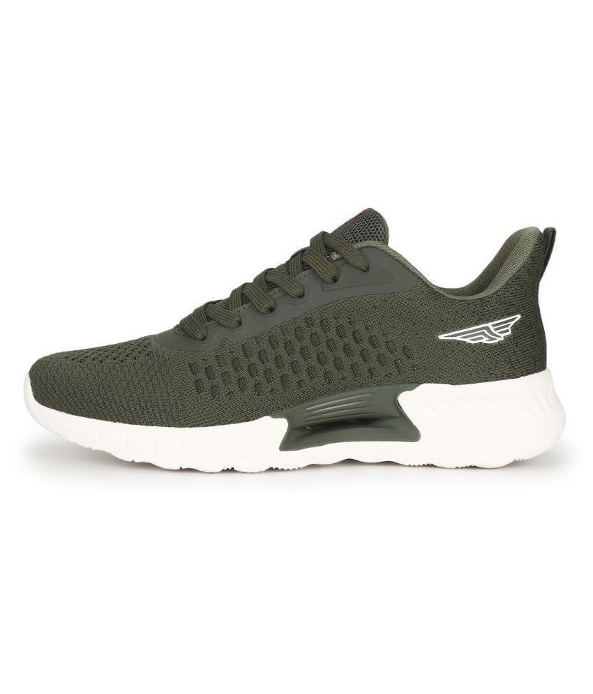 red tape men olive green mesh walking shoes