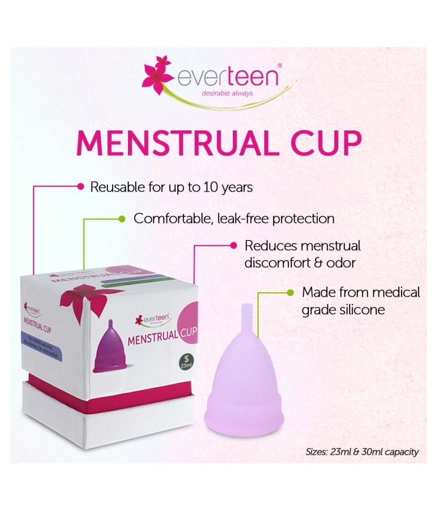 Buy everteen Small Menstrual Cup for Periods in Women 1 Pack (23ml Capacity) Online at Best