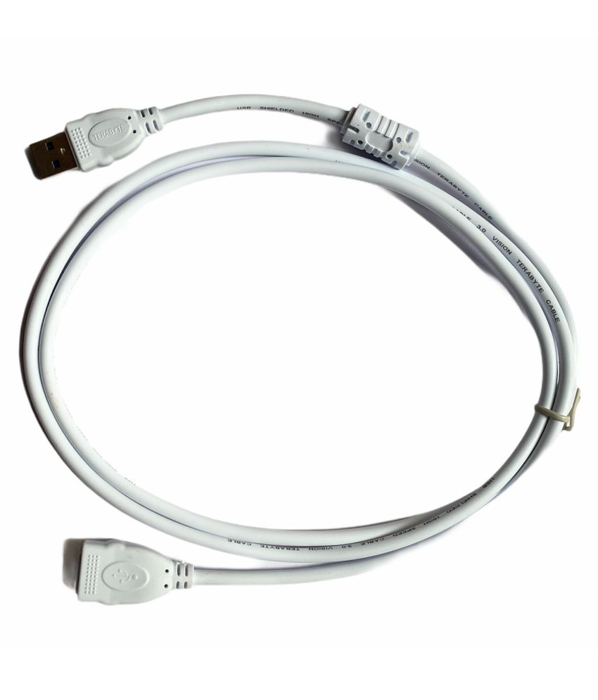     			Upix 1.5m USB Extension , M to F Cable, Supports LCD/LED USB Ports - White