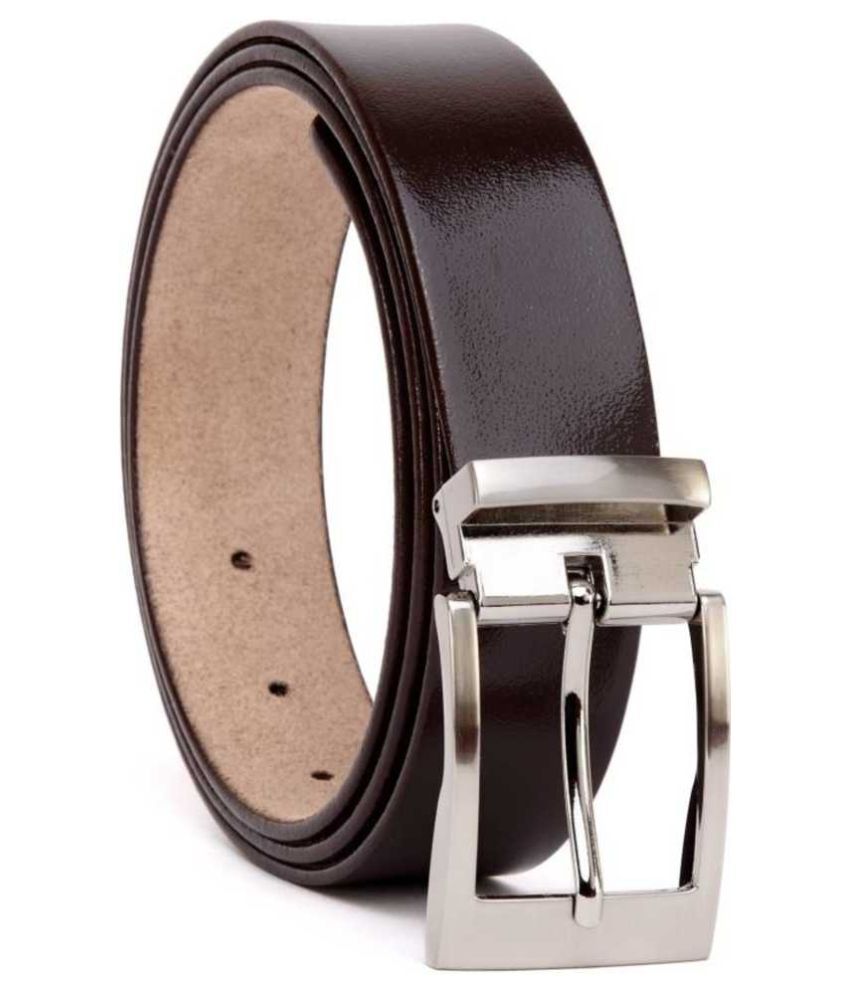 Azibo Brown Leather Casual Belt: Buy Online at Low Price in India ...