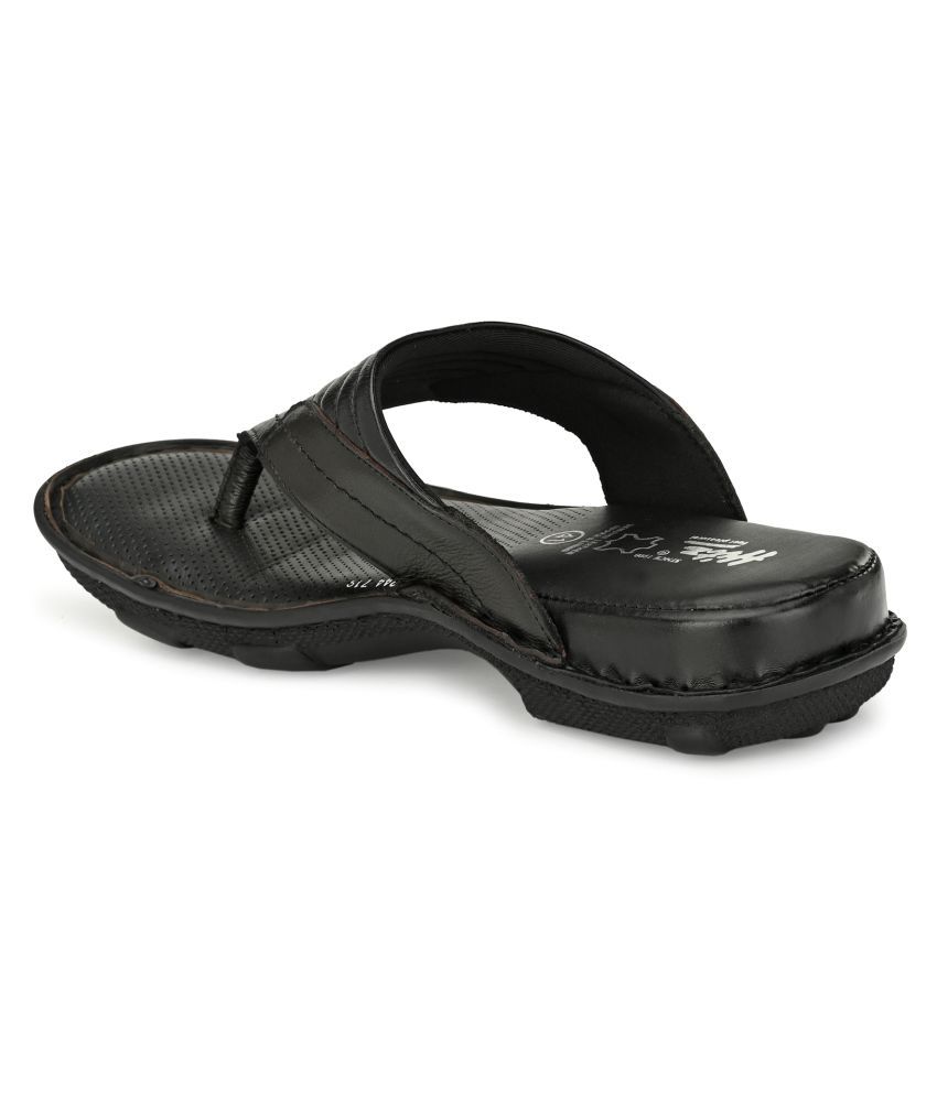 hitz black leather sandals