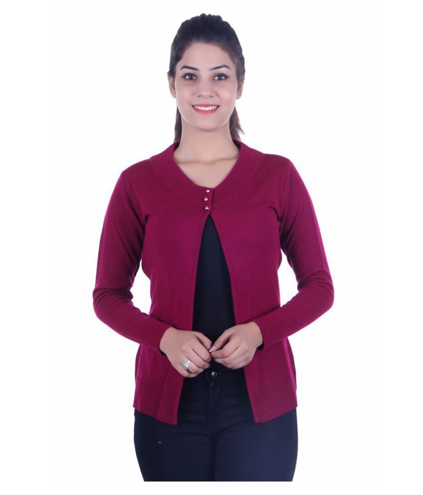     			Ogarti Acrylic Shrugs - Maroon