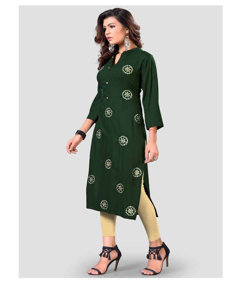 green rayon kurti