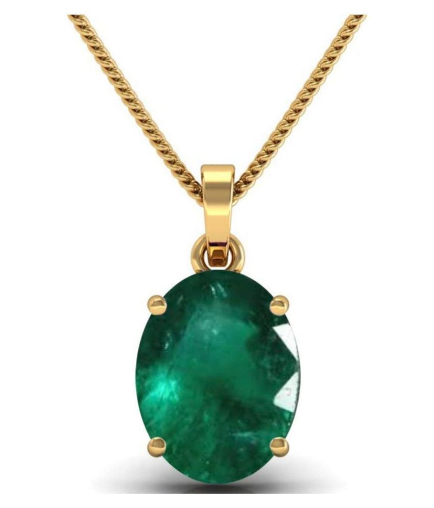 Emerald Panna Gemstone Panchadhatu Pendant for Men and Women: Buy ...