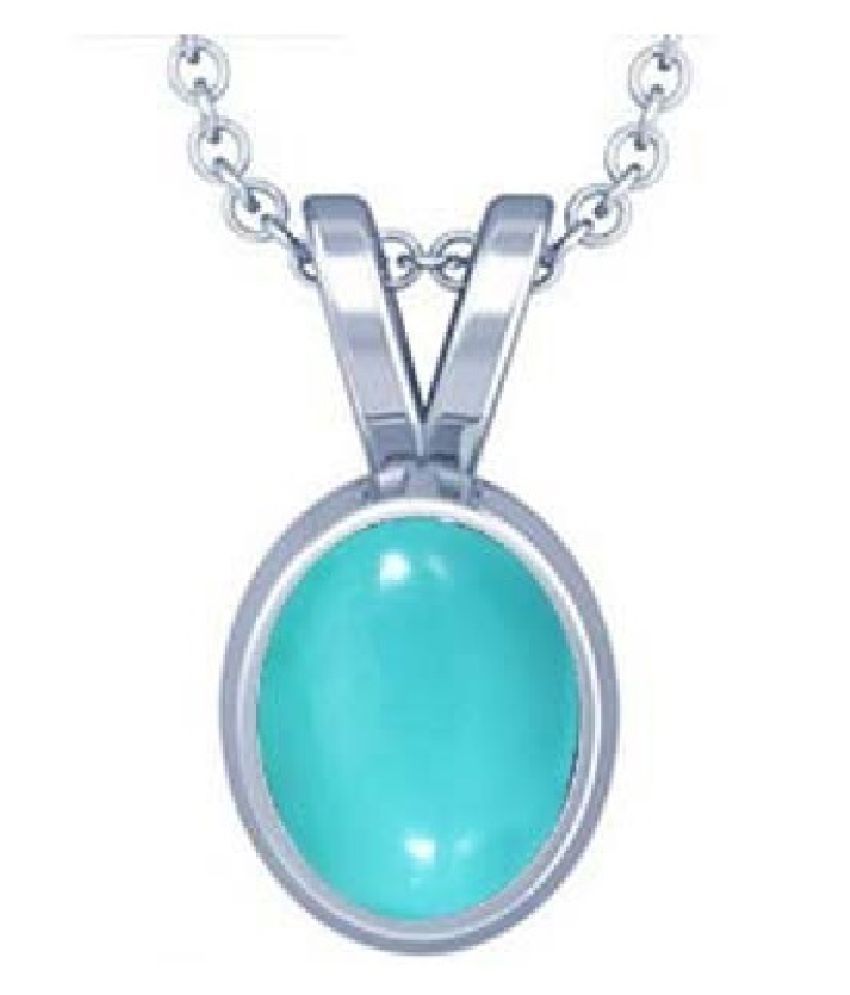 Ratan Bazaar 6.25 Ratti Turquoise Pendant with Natural Turquoise Stone