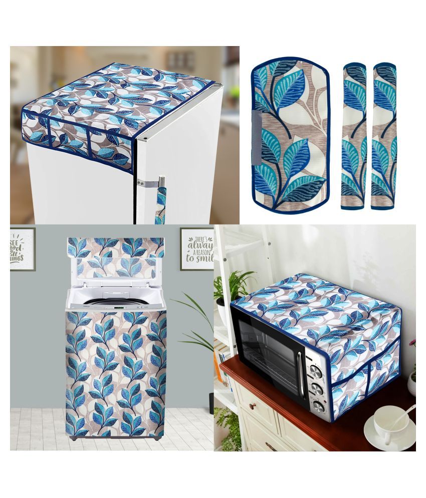     			E-Retailer Set of 6 Polyester Blue Fridge Top Cover