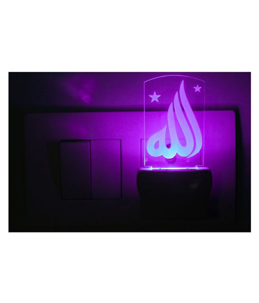     			AFAST Holy Word ALLAH 3D Illusion LED Night Lamp Multi - Pack of 1