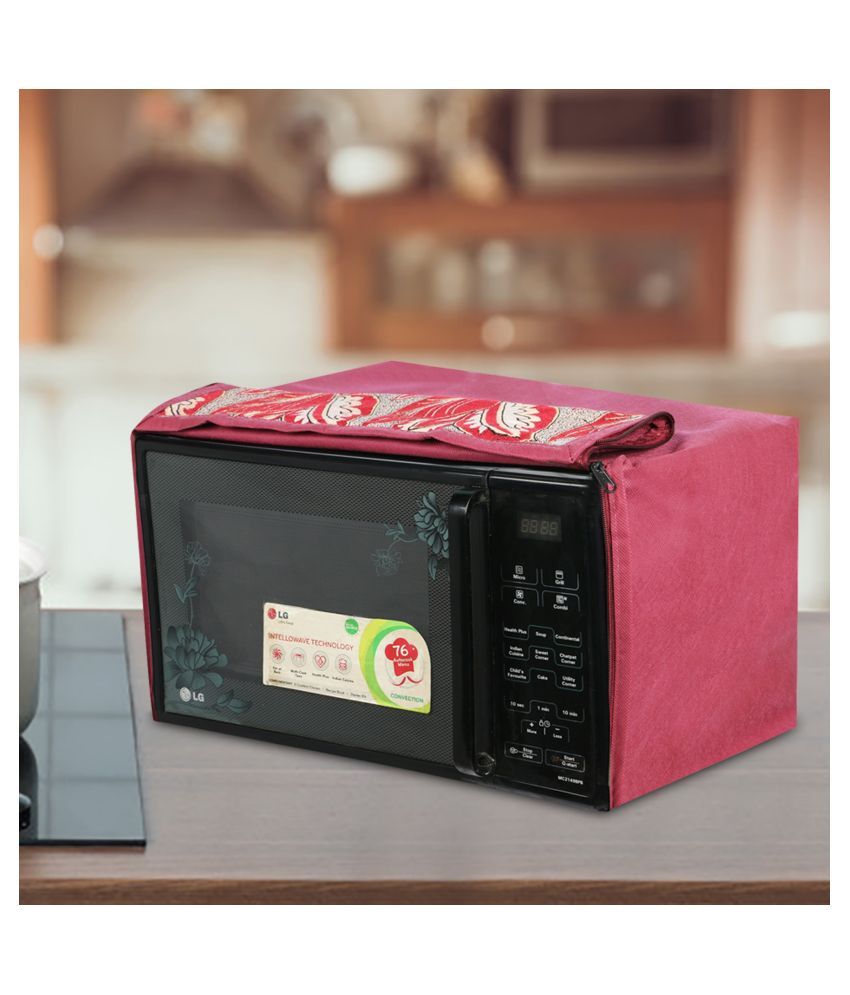     			E-Retailer Single Polyester Pink Microwave Oven Cover - 20-22L