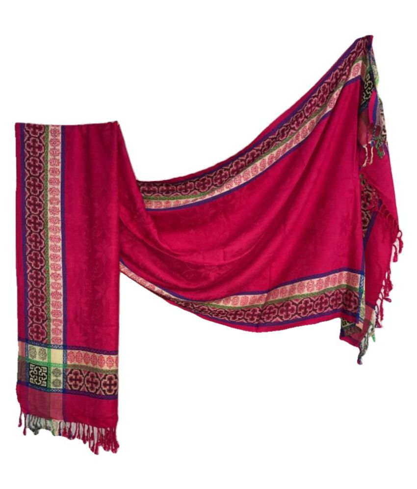 Kkrish Pink Kashmiri Shawl Price in India - Buy Kkrish Pink Kashmiri ...