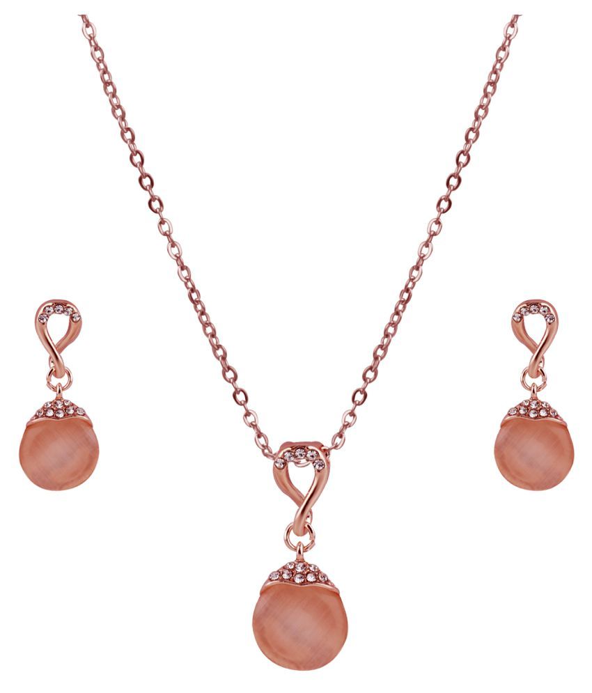     			SILVER SHINE Exclusive Delicate Pendant Set For Women Girl