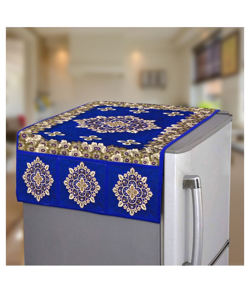     			E-Retailer Single Polyester Blue Fridge Top Cover