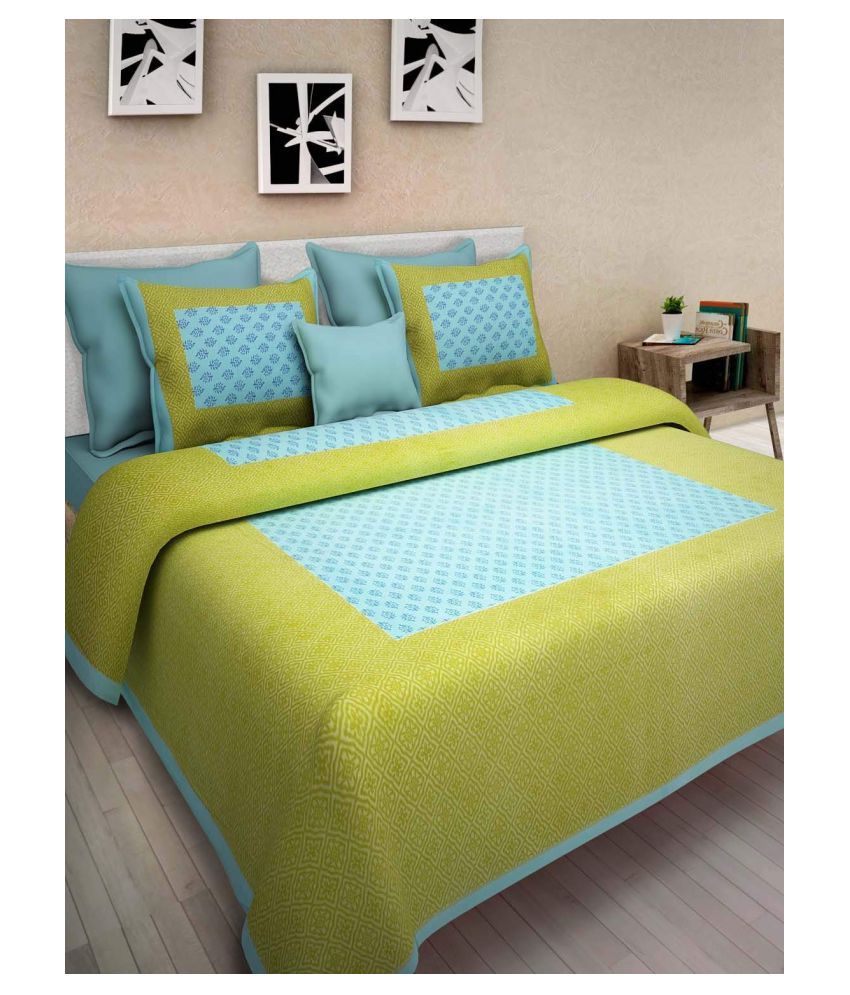     			Dev Fashion Cotton Double Bedsheet with 2 Pillow Covers ( 275 cm x 232 cm )