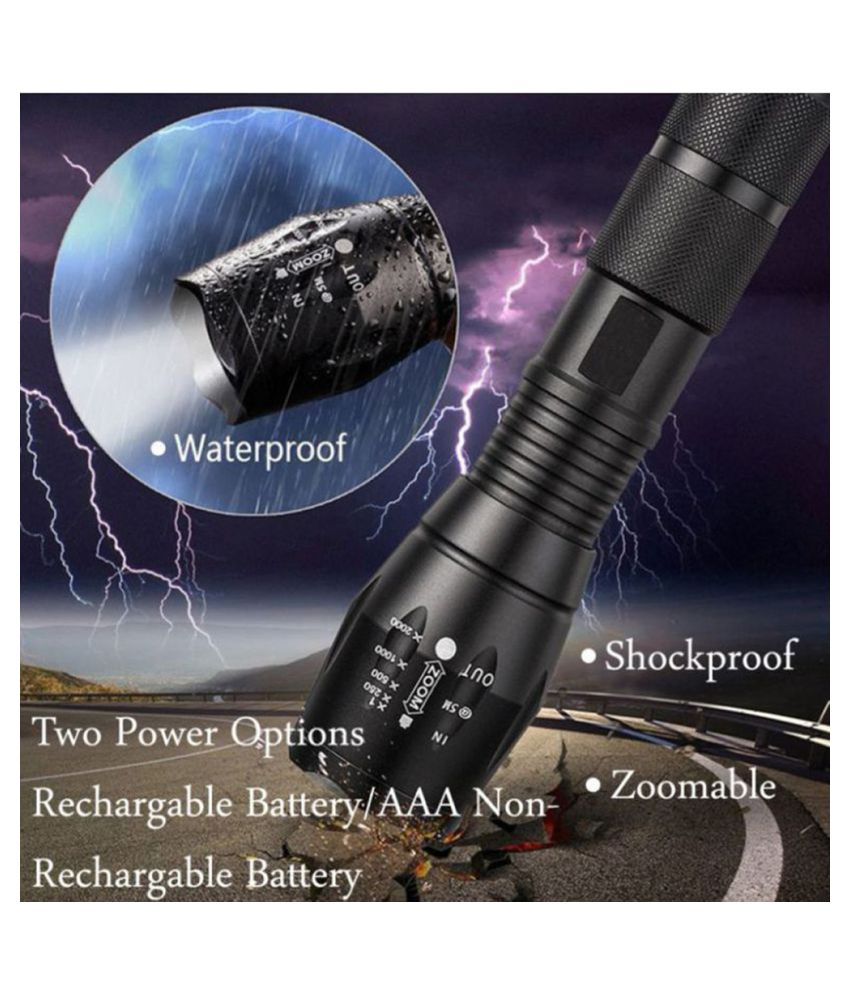 5 Mode Rechargeable 500 Meter Torchlight High/Medium/Low/Strobe/SOS