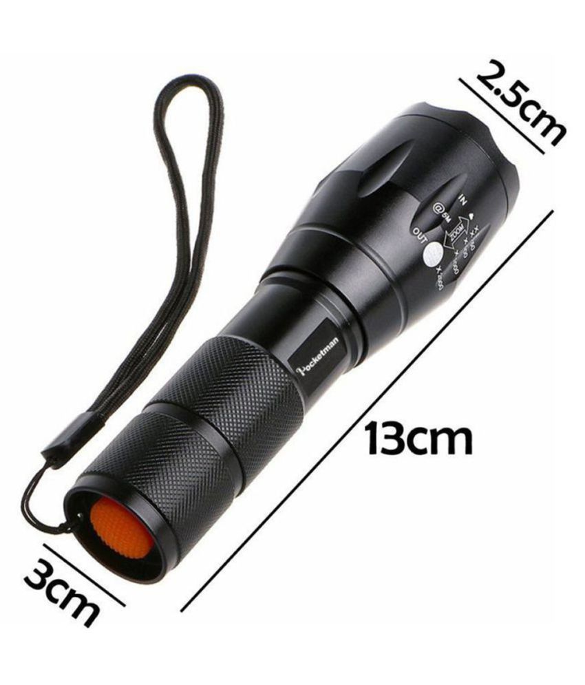 5 Mode Rechargeable 500 Meter Torchlight High/Medium/Low/Strobe/SOS