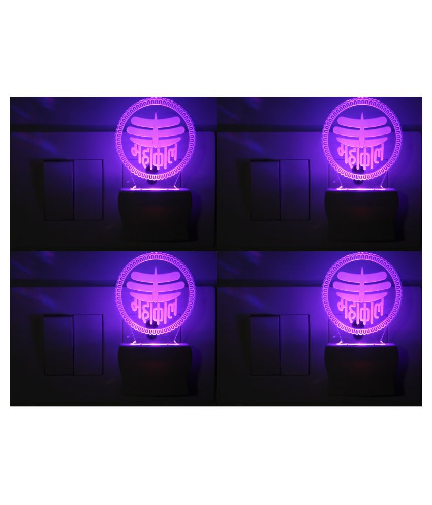    			AFAST 3D Illusion LED Sikhism Symbol Khanda Night Lamp Multi - Pack of 2