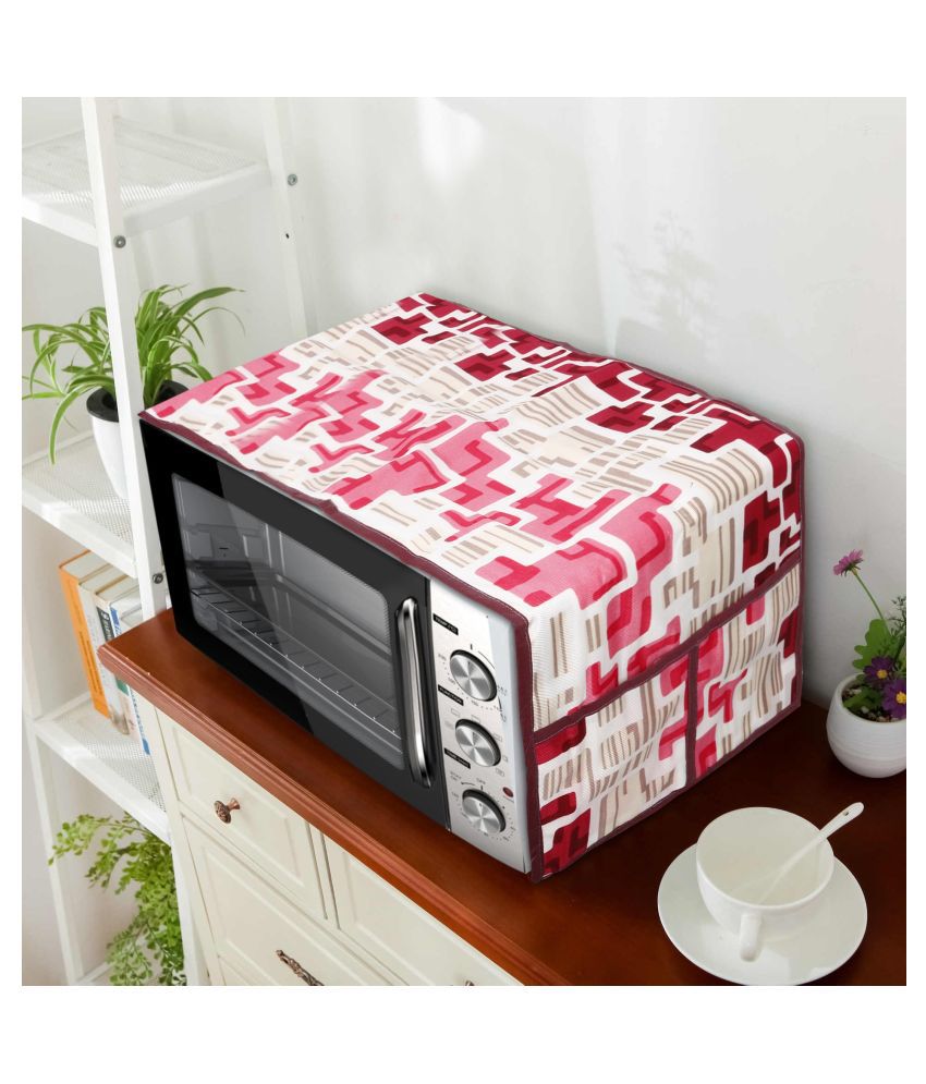     			E-Retailer Single Polyester Red Microwave Oven Cover - 23-25L