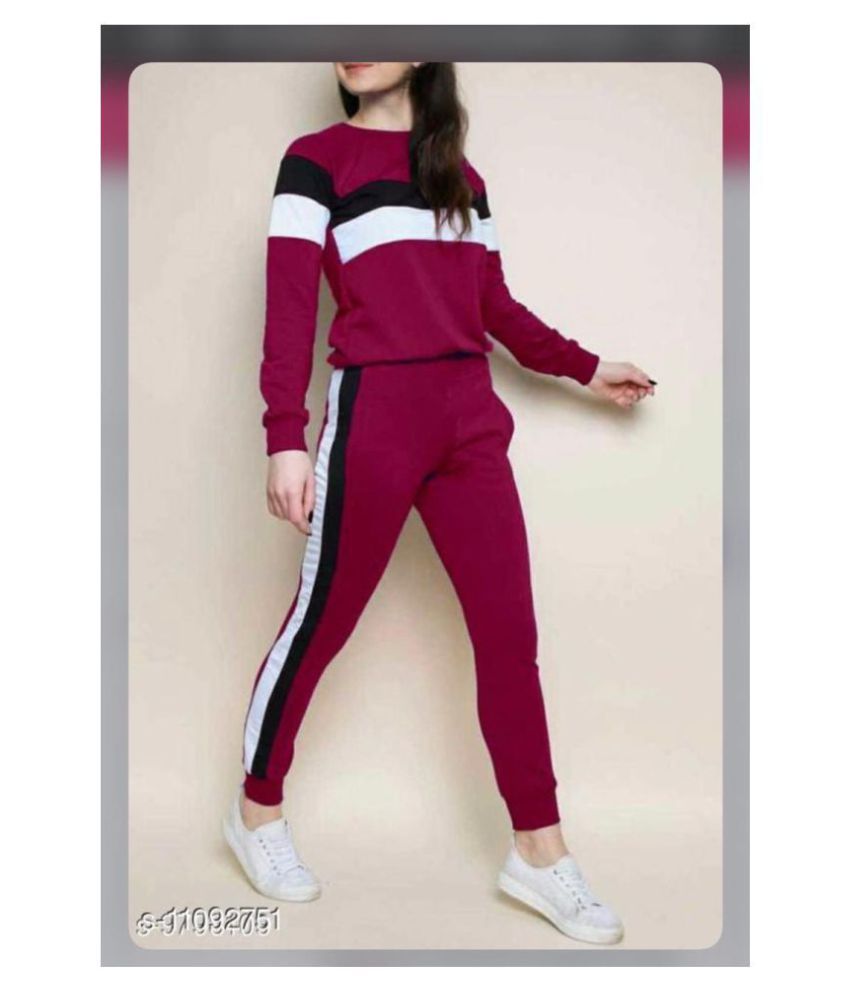 maroon tracksuit womens