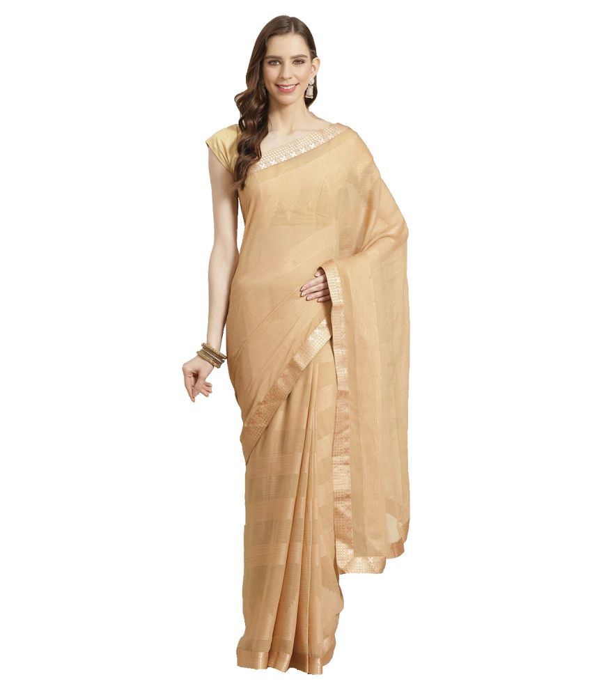     			Aarrah Green Brasso Saree