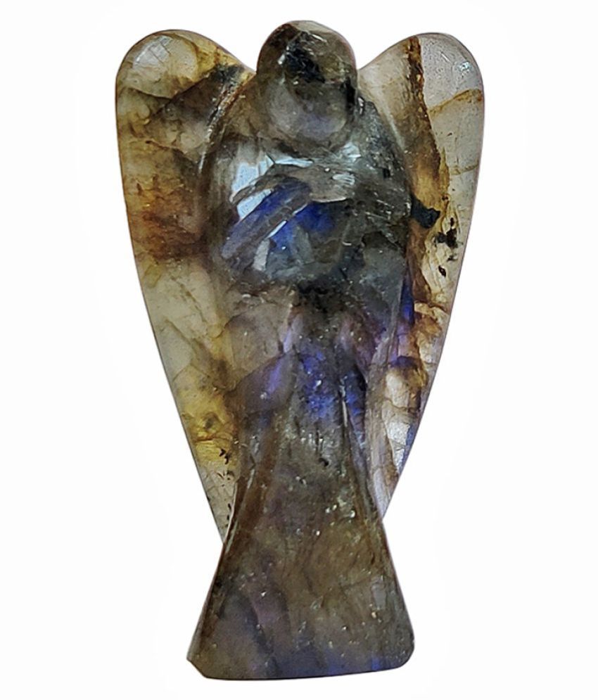 Labradorite Crystal Stone Angel Hand Carved Reiki Healing Angels Figurines 