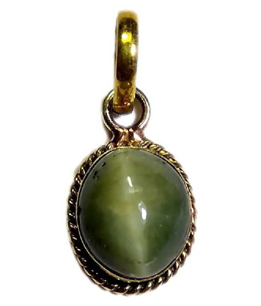 Kundli Gems Cats eye 6 carat Stone Pendant Natural Cats Eye stone