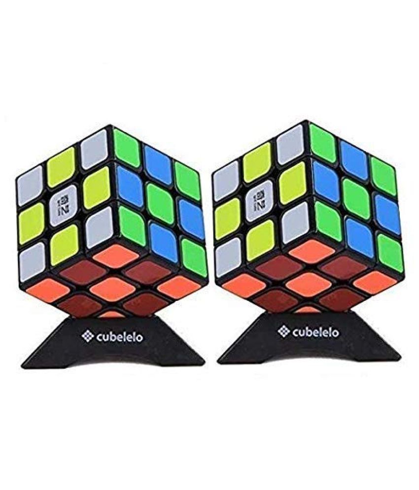 cubelelo sail 3x3 black combo high speed combo puzzle cube magic puzzle toy(pack of 2)-Multi color…