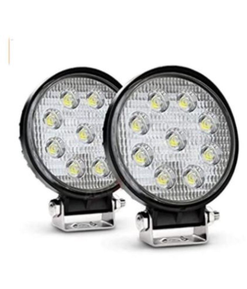 9 LED Round Fog Light 4 Inch Waterproof Flood Beam Work Lamp with ...