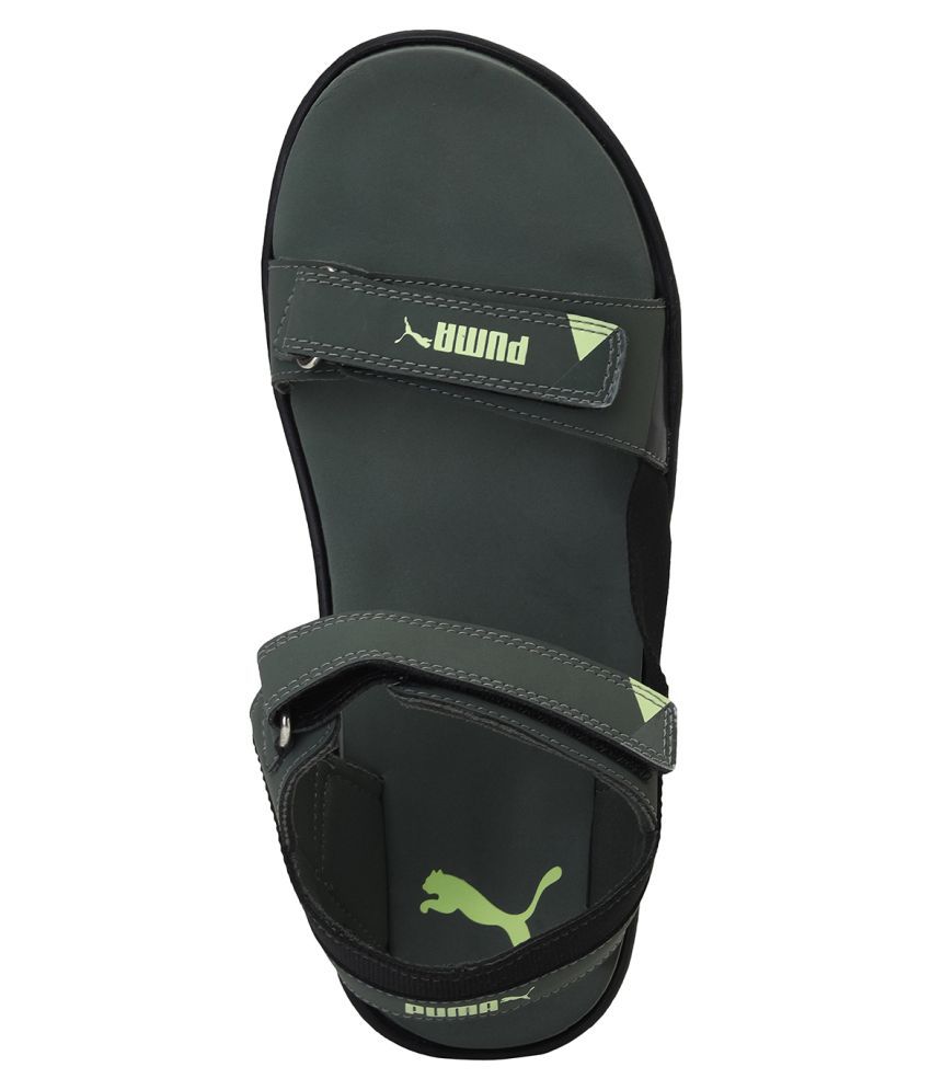 puma olive green sandals