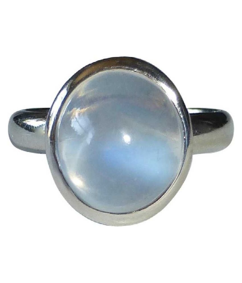 10 Carat MOONSTONE Ring with lab Report Silver MOONSTONE Stone by ...