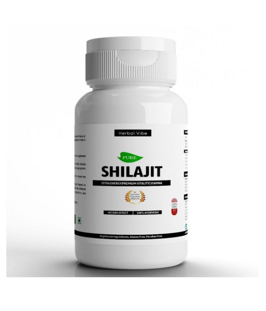 Herbal Vibe Pure Shilajit Gold Shilajeet 60 no.s Multivitamins Capsule