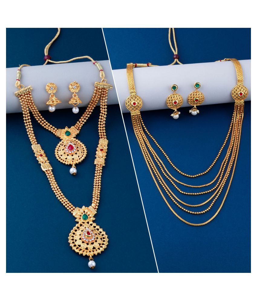 SHREENATHJI JEWELLERS Alloy Golden Contemporary/Fashion Gold Plated