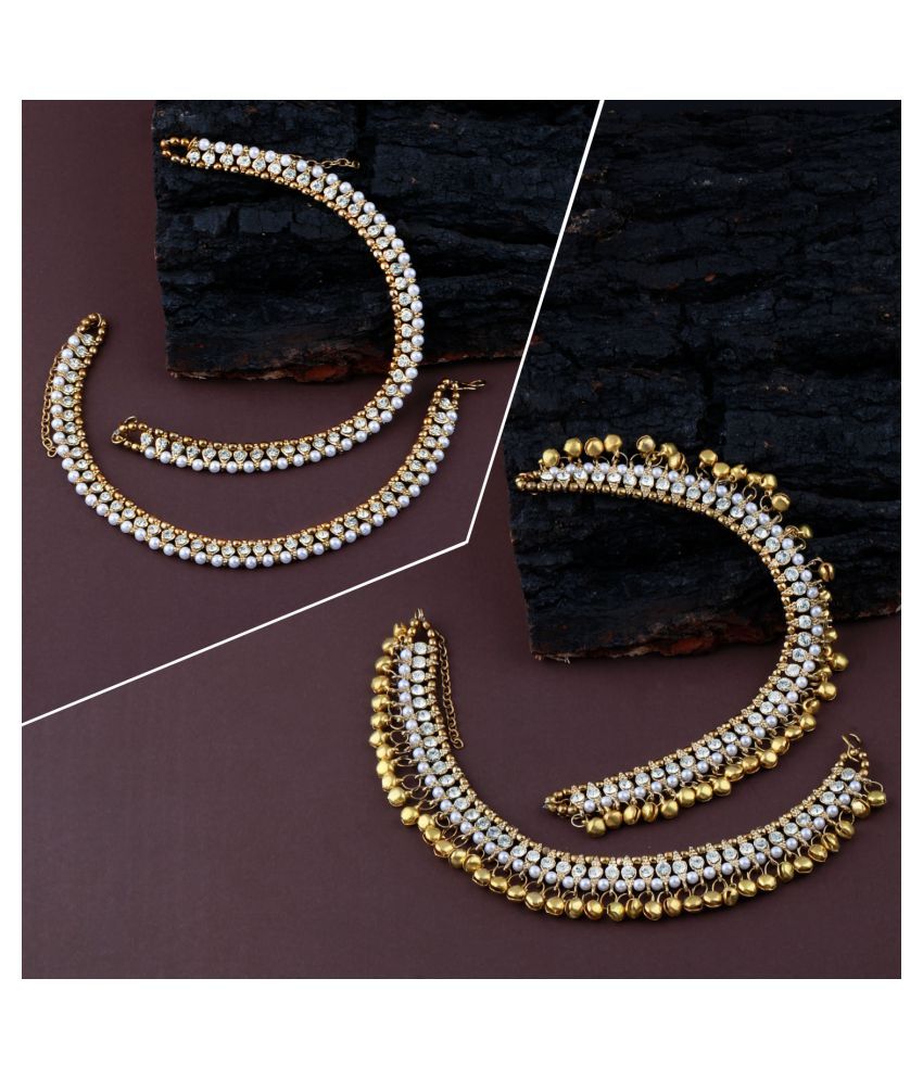 Designer Traditional Necklace With Anklet Jewellery Set For Women Girls