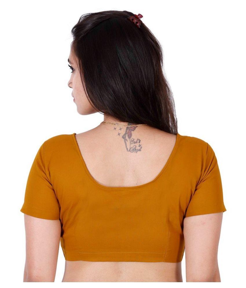 mustard color readymade blouse