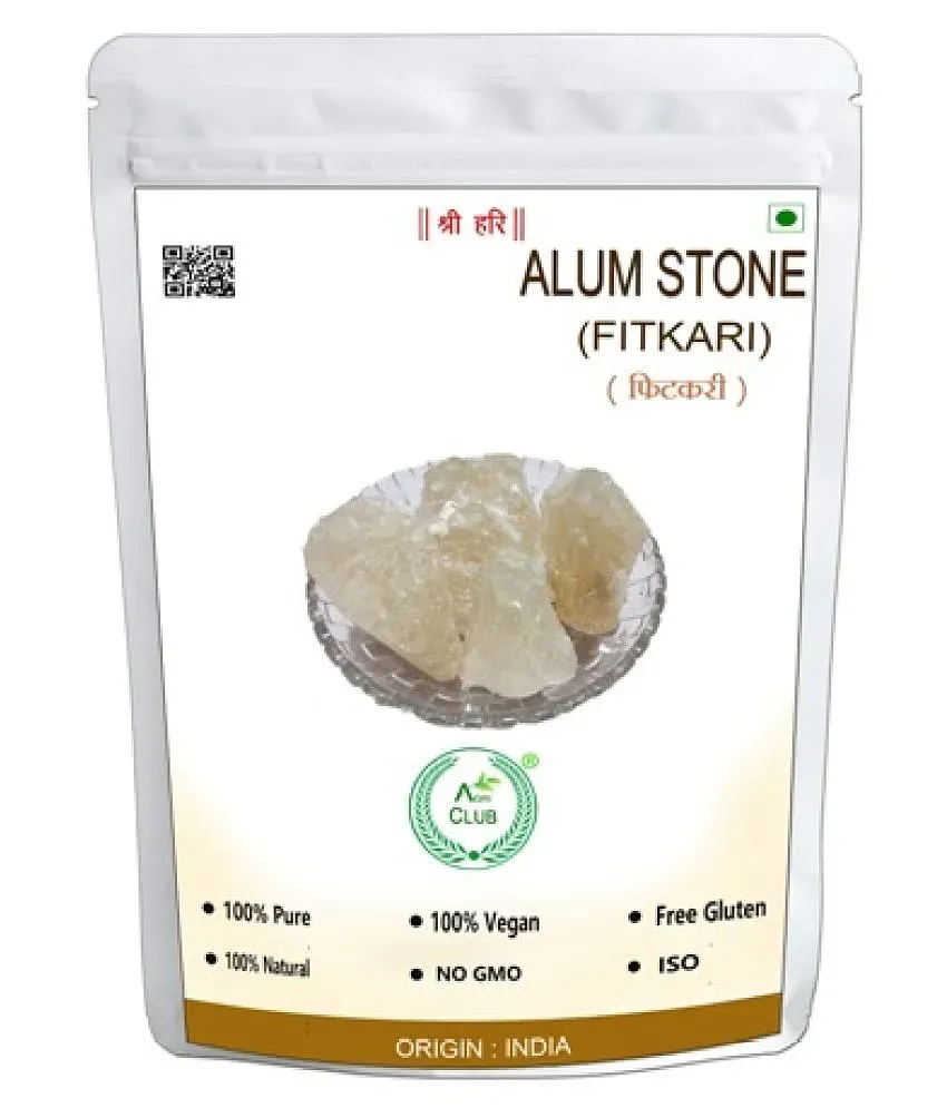 Organic Natural Herb Shaving Alum| Phitkari alum block | Alum stone 75 gm